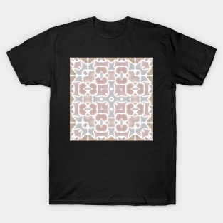 Zig-zag Mauve, Grey, and Terra Cotta Tile | Spanish Inspired T-Shirt